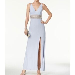 Xscape Sky Blue Gown With Lots of Sparkle